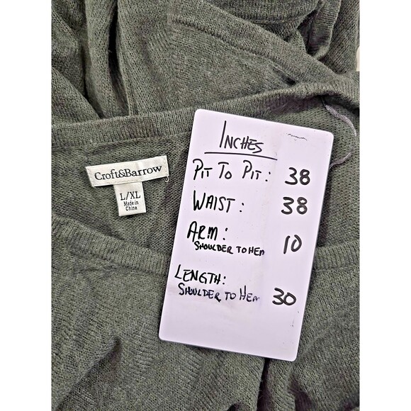 Croft Barrow Minimalist Lagenlook Cozy Gray Oversized Boxy Sweater Womens L XL - Picture 5 of 7